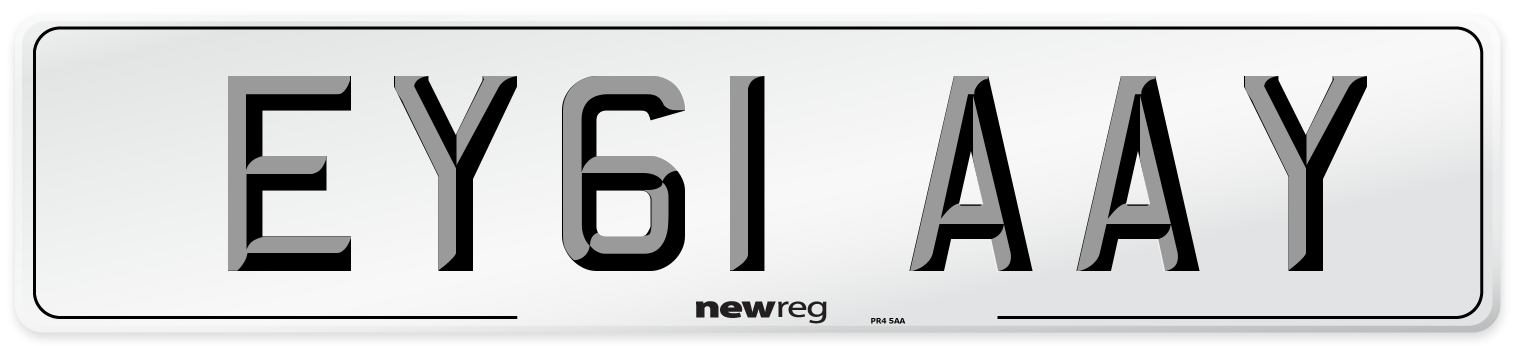 EY61 AAY Number Plate from New Reg